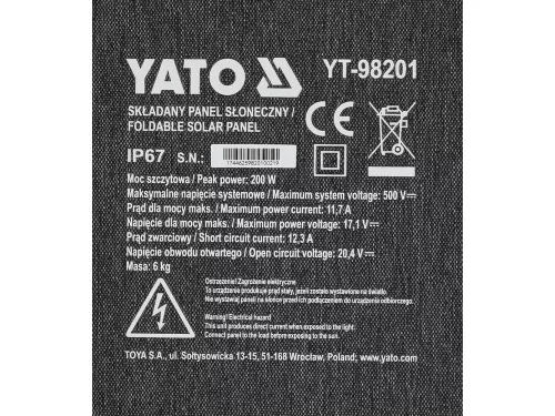 YATO YT-98201 Összecsukható napelem 200 W 4in1